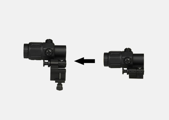 Mira holográfica com lupa de 3x e suporte STS
